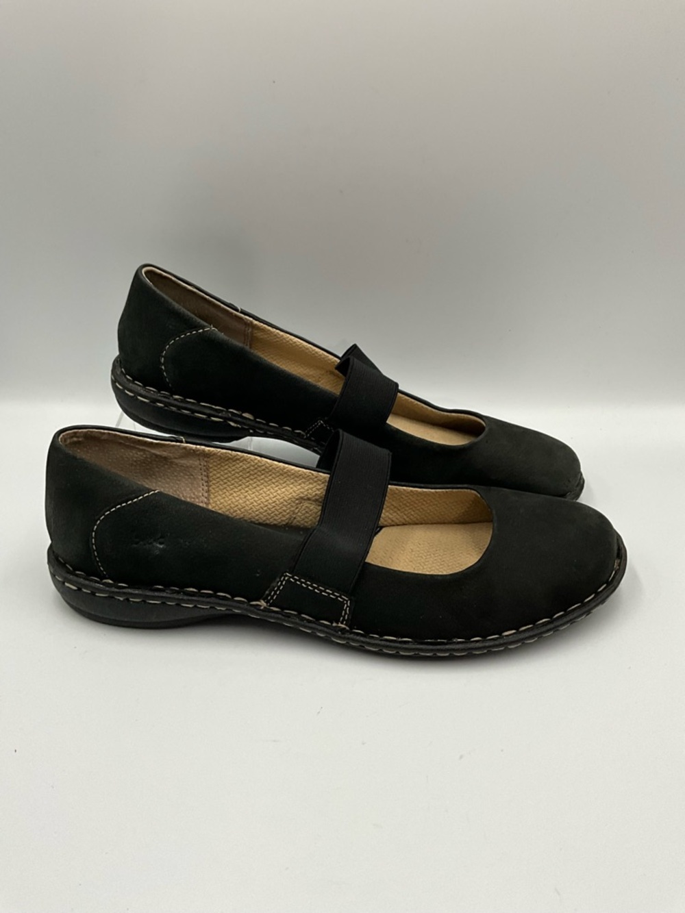 boc Flats Size 11 Black Elastic-Strap Mary Jane Flats